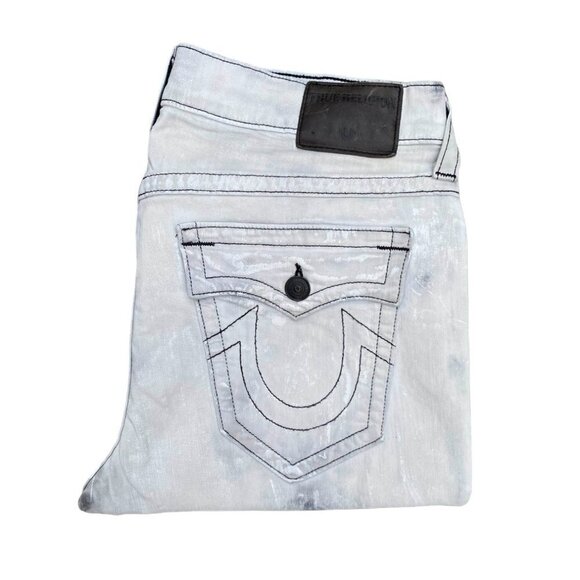True Religion Jeans Size 36 RICKY White/Gray - Picture 3 of 7